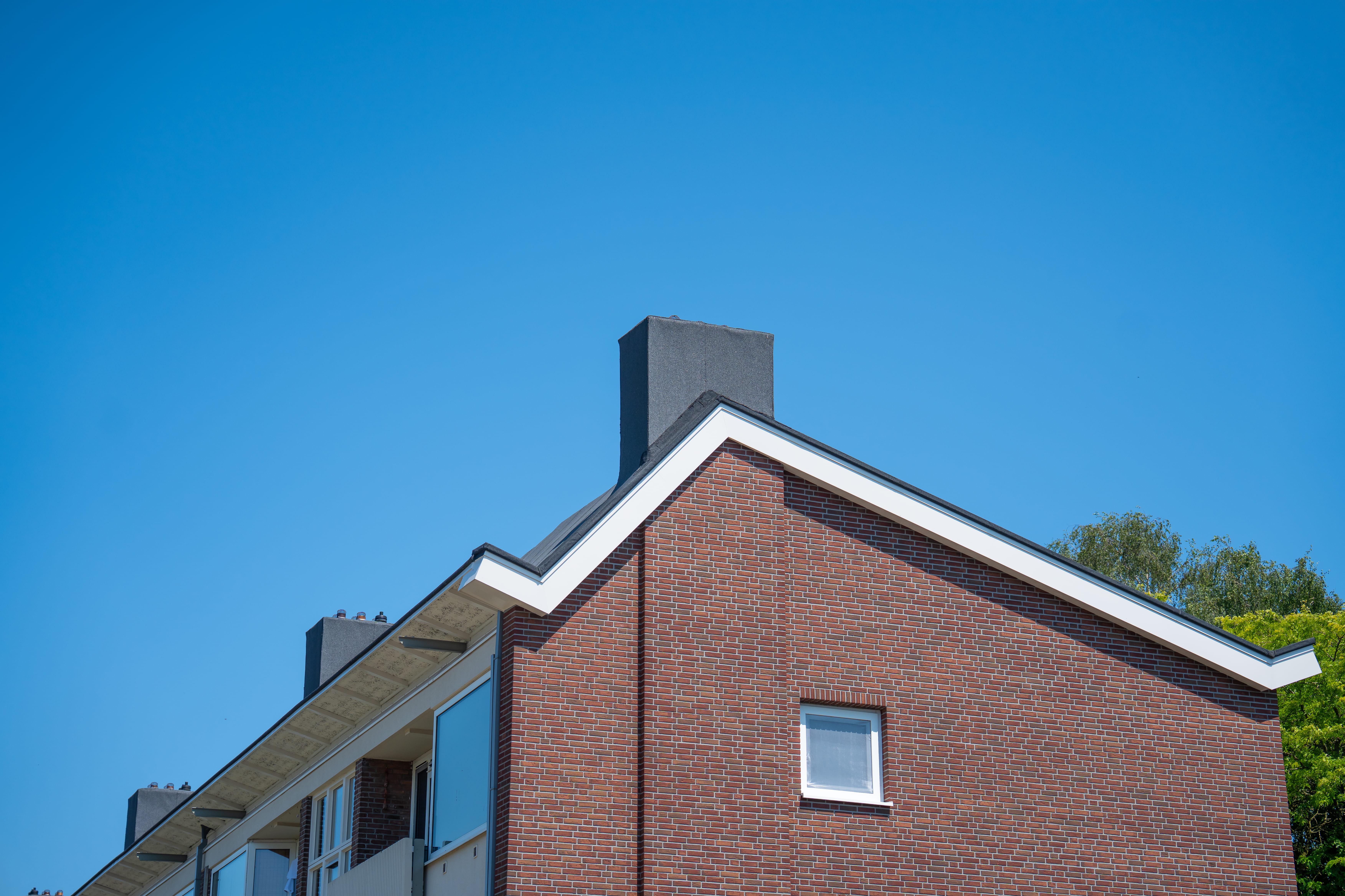 sfeerfoto van het dak van een duplexwoning